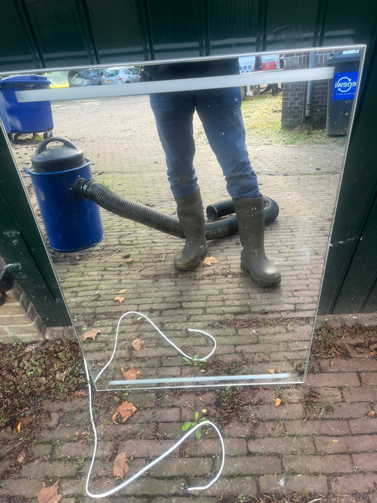 Badkamerspiegel, Huis en Inrichting, Ophalen, Gebruikt, Wit