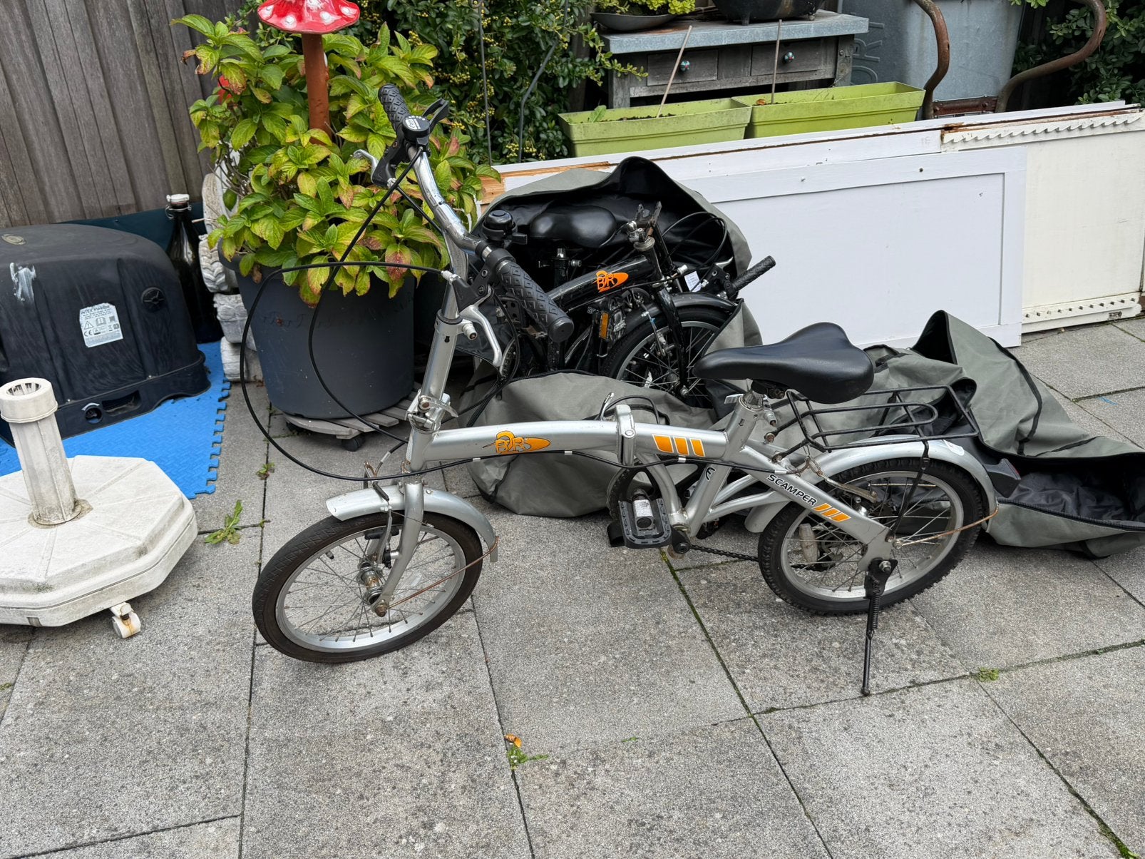 Scamper B2R vouwfiets l, Gebruikt, Velgrem, 16 tot 18 inch, Versnellingen