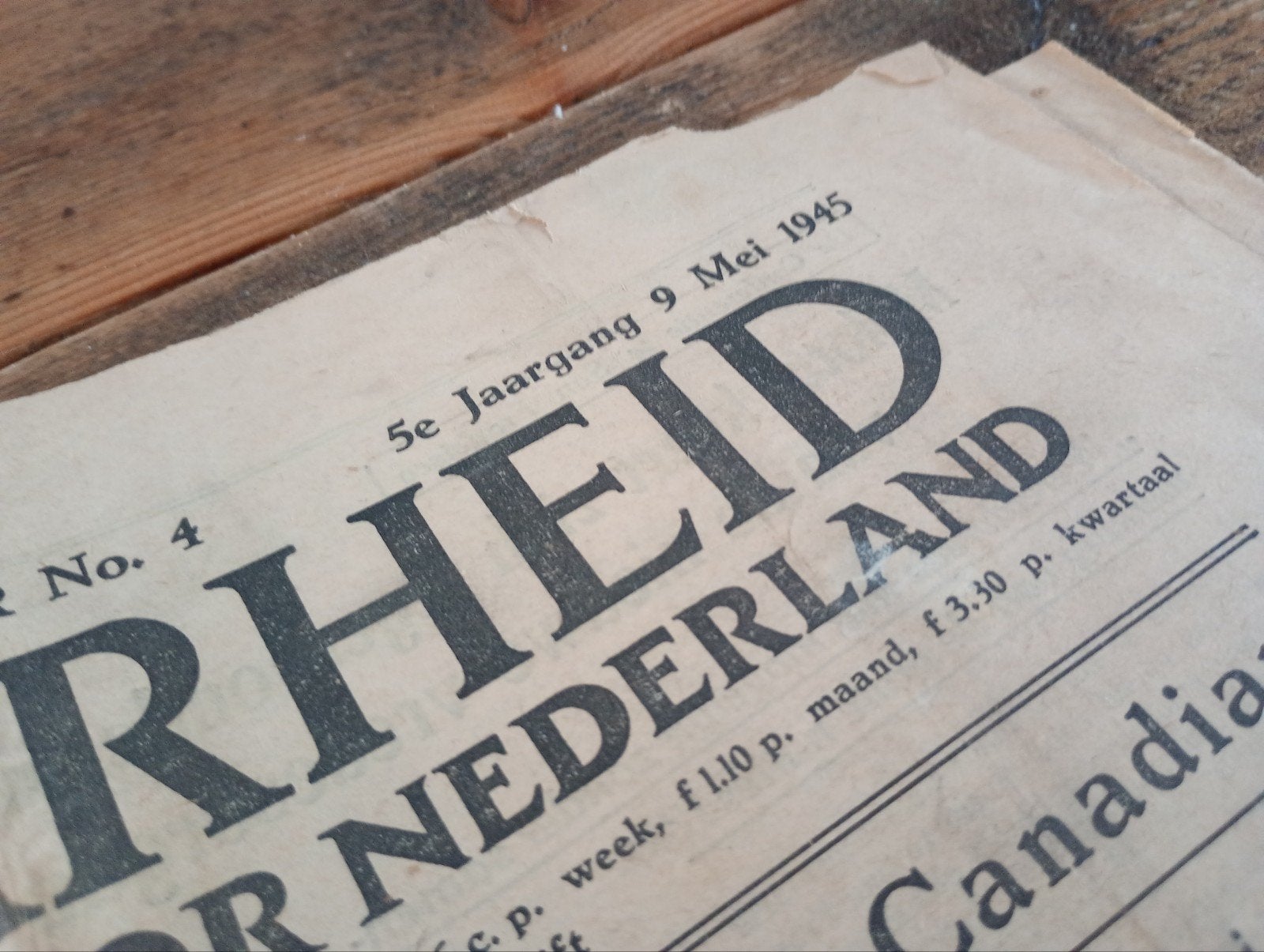 De waarheid 9 mei 1945 bevrijding Amsterdam, Verzamelen, ., Overige soorten, Ophalen of Verzenden, .