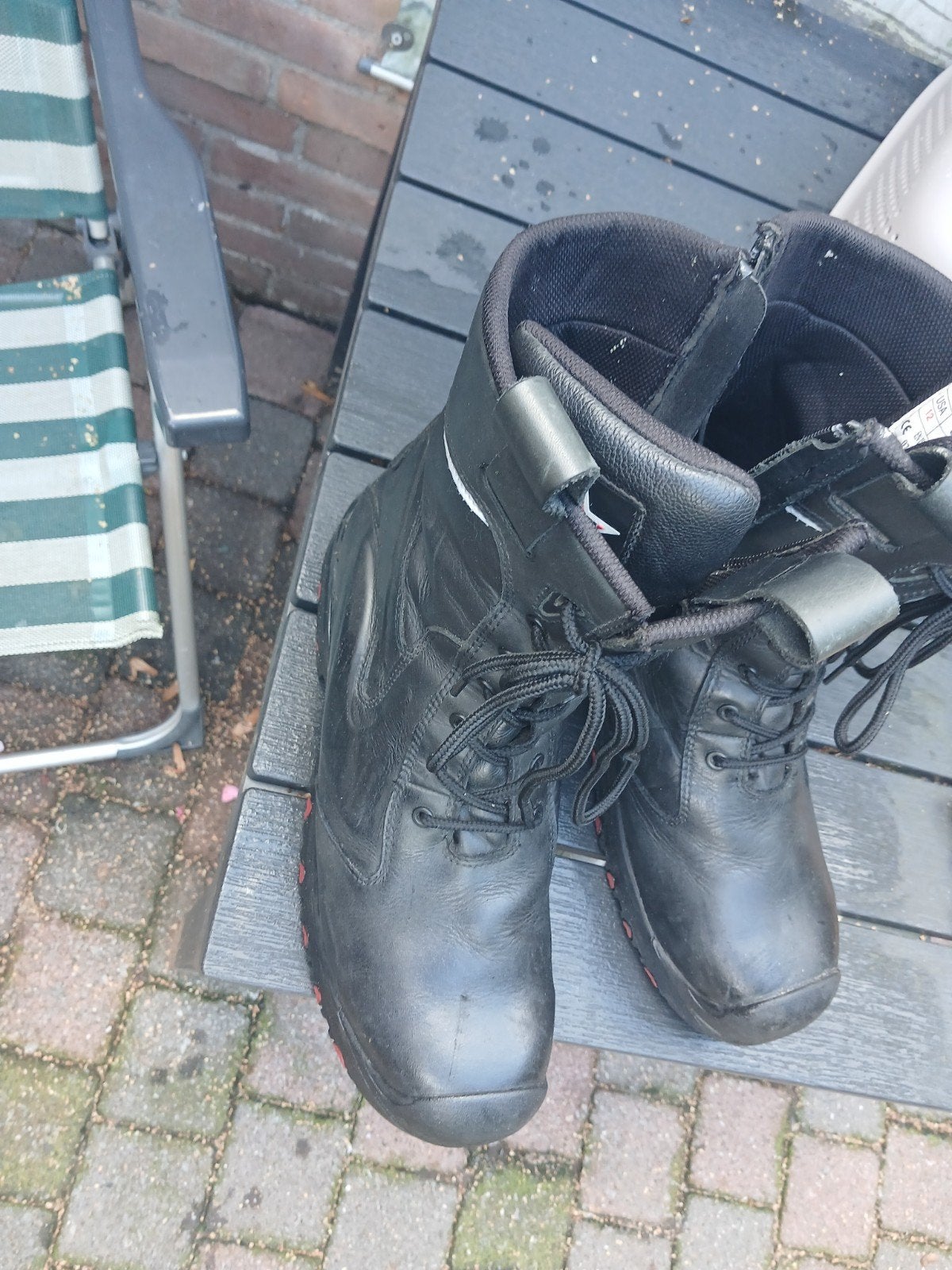werklaarzen 45 stalen neus, Zwart, Ophalen of Verzenden, Zo goed als nieuw, Werkschoenen
