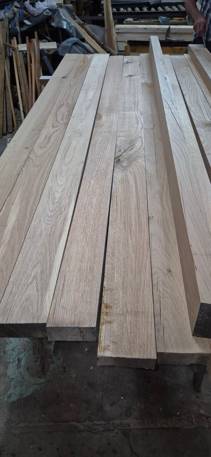 Rustiek Amerikaans Eiken Balken Tafelblad epoxy, Ophalen, Eiken, Nieuw, 200 tot 250 cm