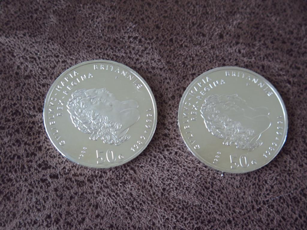 2x 50 Gulden 1988, Ophalen, Koningin Beatrix, 50 gulden