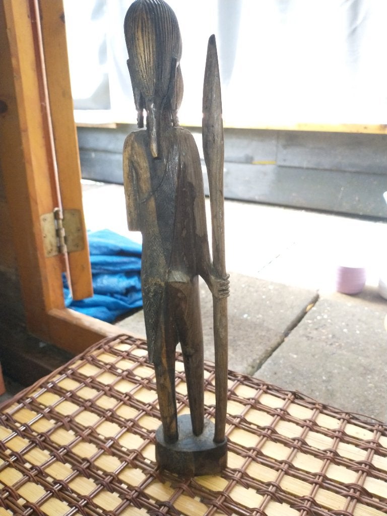 houten beeld, afrika, Antiek en Kunst, Ophalen, Houtsnijwerk, Hout, Handgemaakt