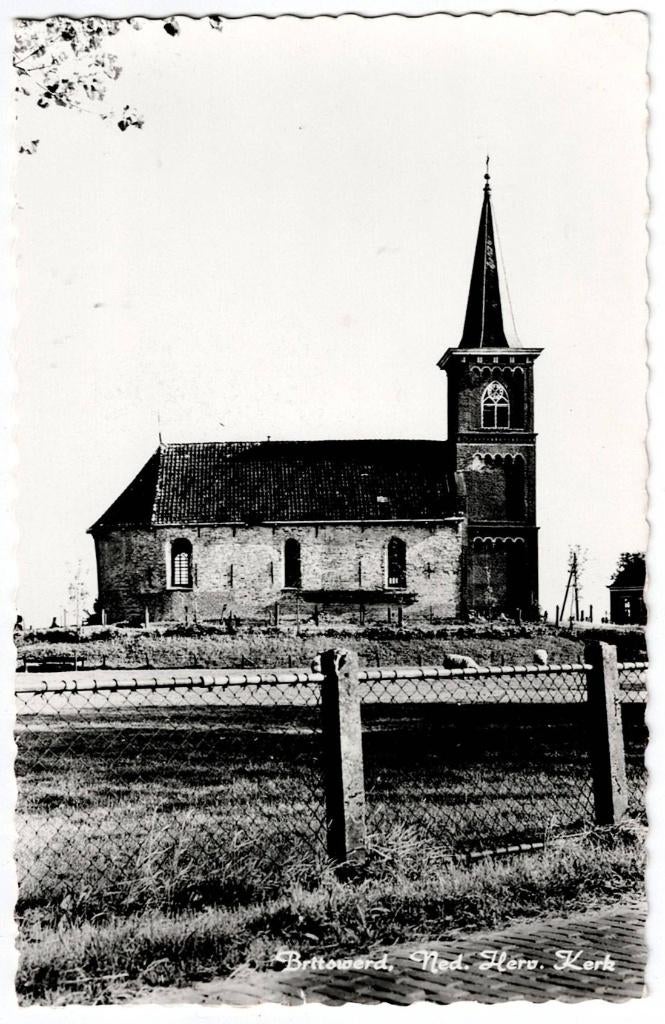 Britswerd – Ned. Herv. Kerk. Gelopen Berlikum 1965., Ophalen of Verzenden, 1960 tot 1980, Gelopen, Friesland