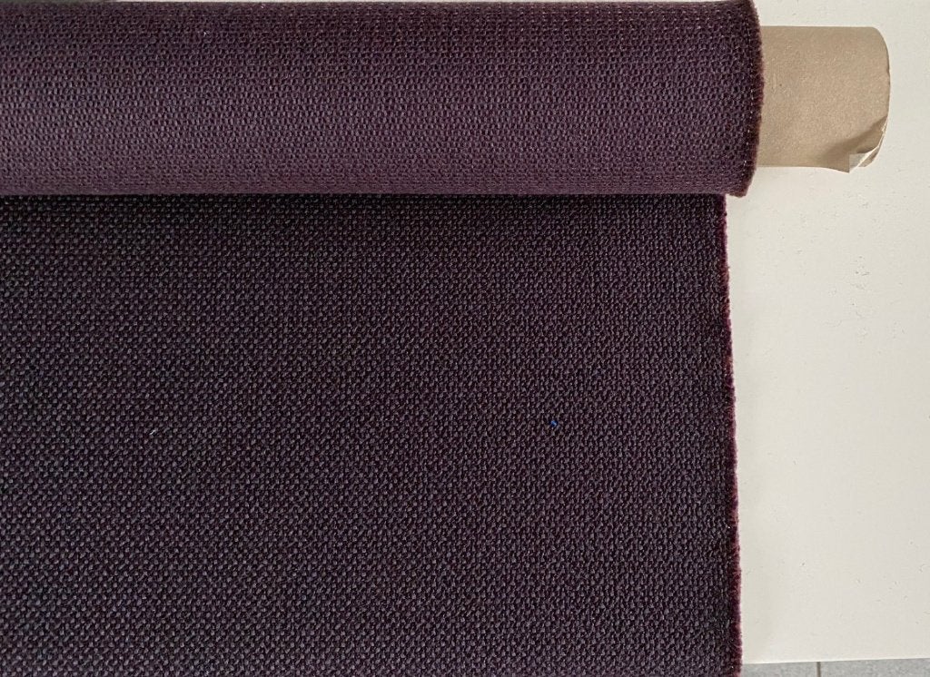 ROHI Credo Prune; aubergine paars; restant meubelstof, Wol, 120 cm of meer, Paars, Nieuw