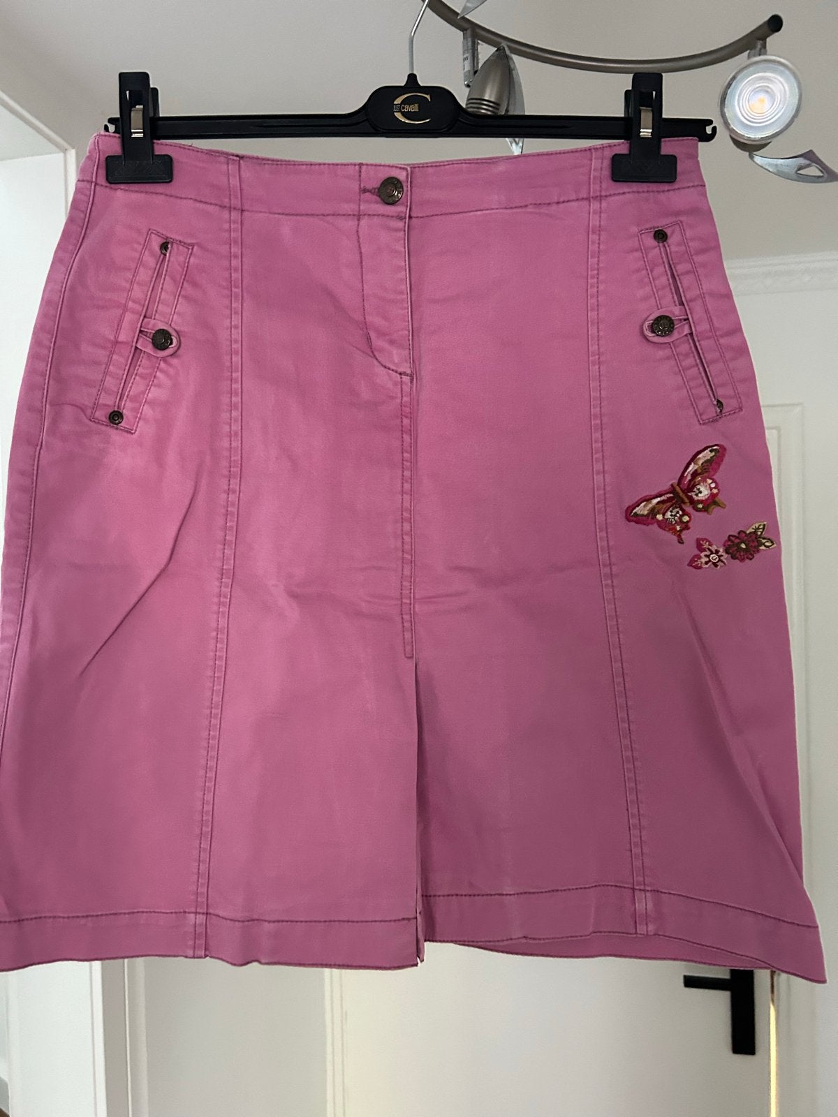 Roze Oilily rok met vlinder borduursel, Maat 38/40 (M), Ophalen of Verzenden, Zo goed als nieuw, Knielengte