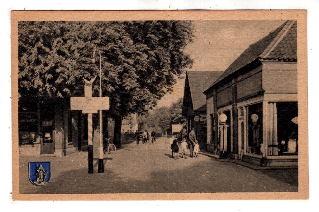 Nunspeet Eperweg  Shell Benzinepomp, Verzamelen, Ophalen of Verzenden, 1920 tot 1940, Gelopen, Gelderland
