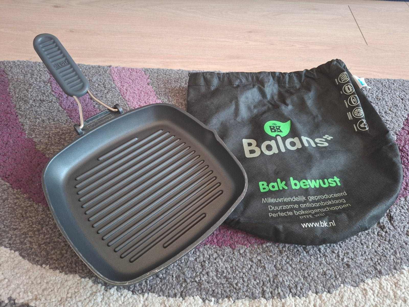 BK Balans Grillpan met afneembaar handvat, Ophalen, Koekenpan, Afneembaar handvat, BK