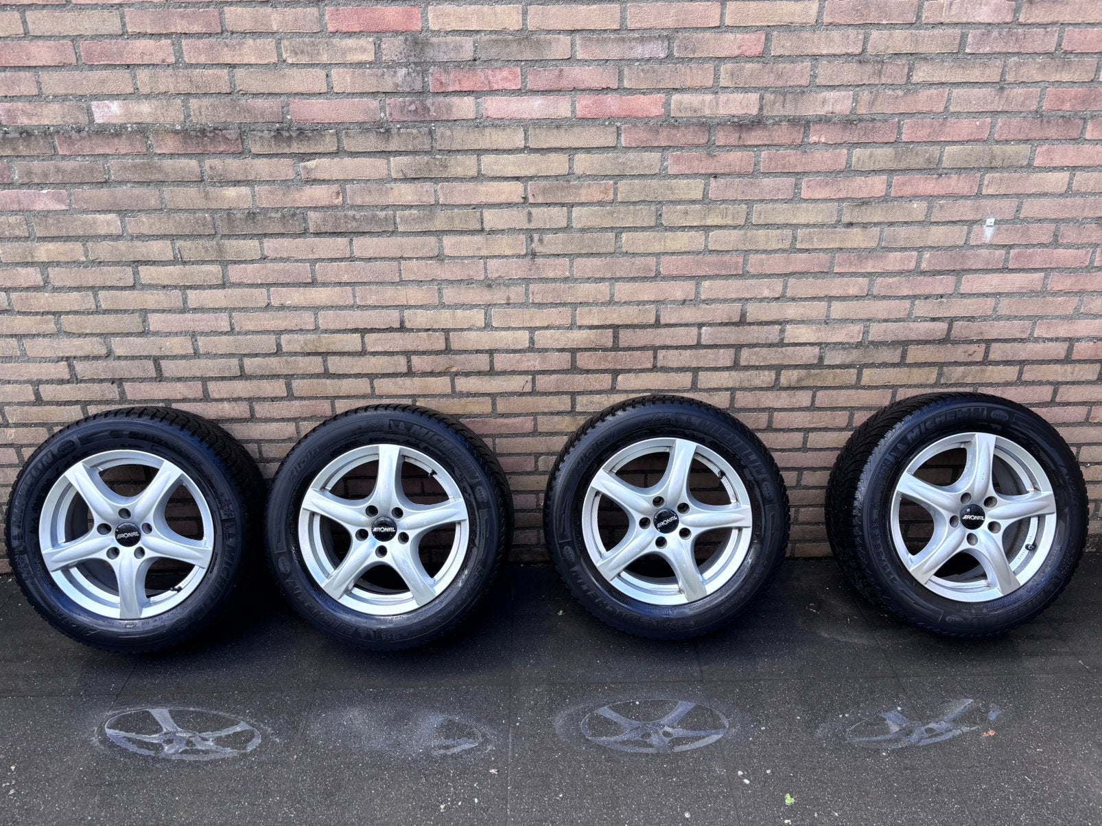 Ronal lichtmetalen velgen met winterbanden, Ophalen, Gebruikt, 16 inch, Banden en Velgen