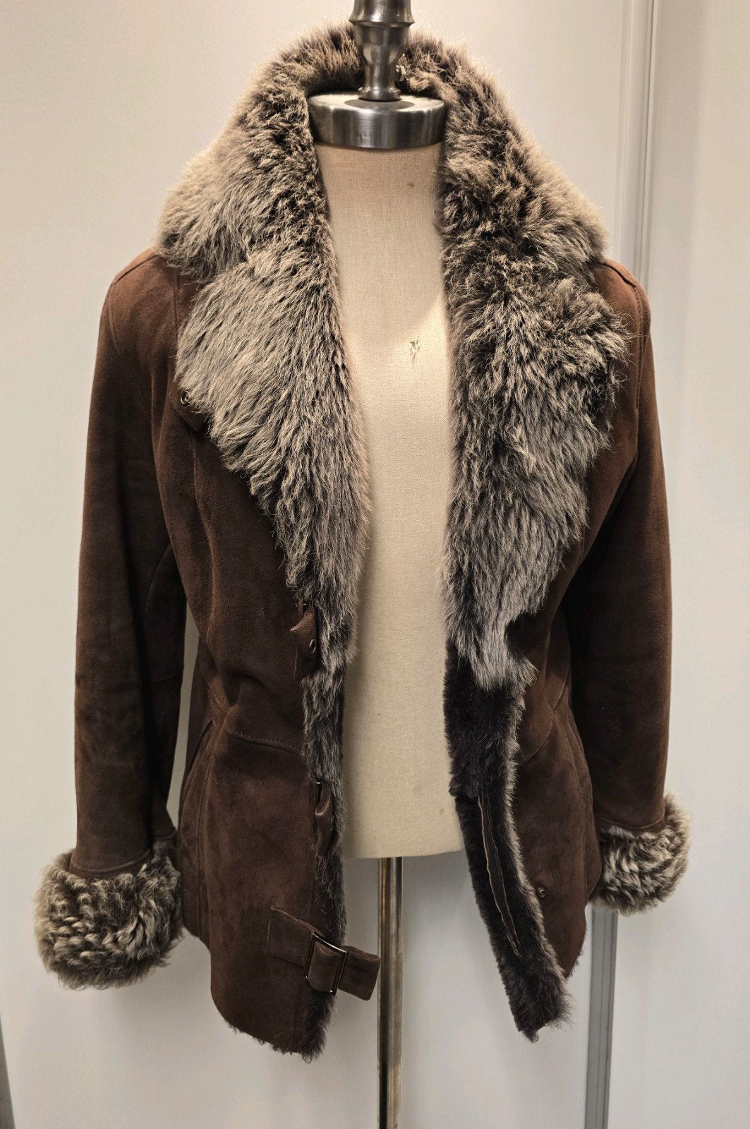 Dames lammy coat - Arma - maat M / maat 38 - lamsleer, Kleding | Dames, Maat 38/40 (M), Bruin, Arma, Ophalen of Verzenden