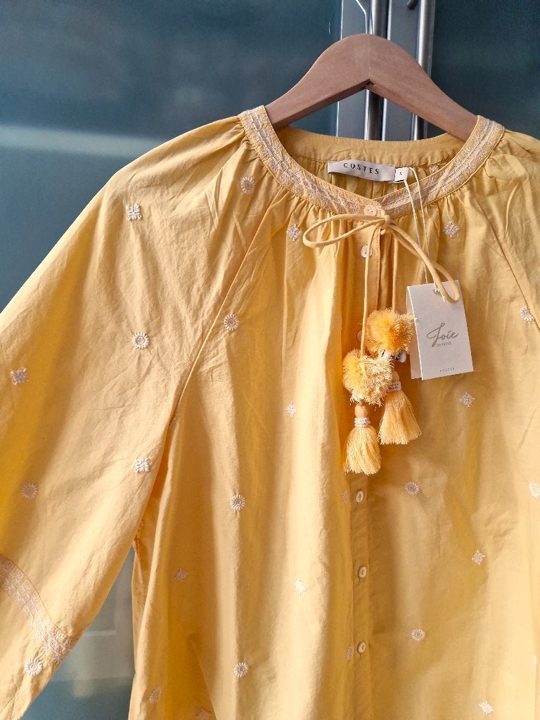 Bohemian zomerblouse geel Costes nieuw maat S, Kleding | Dames, Verzenden, Geel, Nieuw, Costes