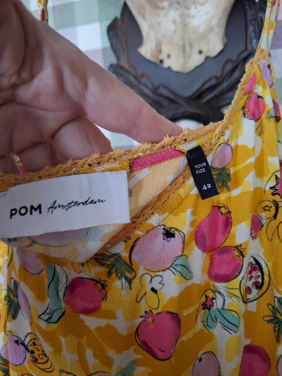 Zomerse jurk Pom Amsterdam, maat 42, perfecte staat, Geel, Maat 42/44 (L), Ophalen of Verzenden, Zo goed als nieuw