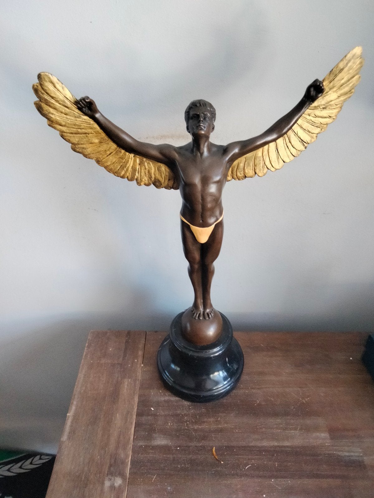 Bronzen beeld van Icarus, Ophalen of Verzenden, Koper of Brons