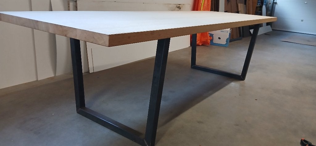 Design tafel eiken 280x95, Huis en Inrichting, Tafels | Eettafels, Ophalen, Eikenhout, 200 cm of meer, 50 tot 100 cm