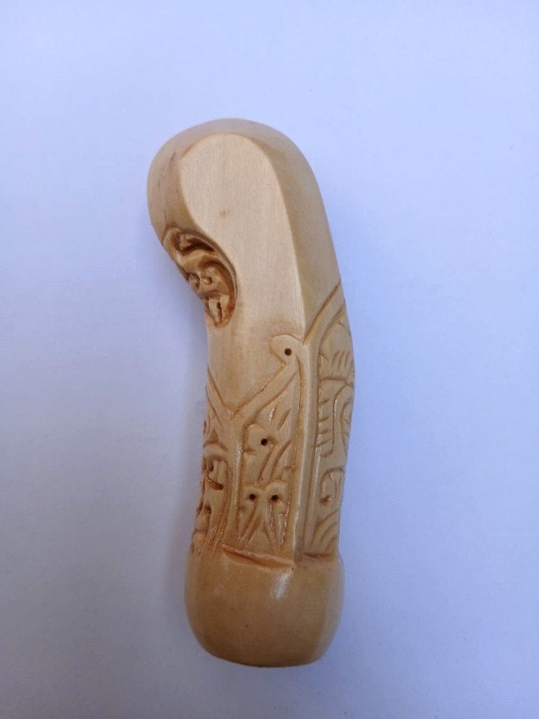 Antieke stijl: Exclusieve Keris-greep "Putri Kinurung" H95, Hout, Bruin, Verzenden, Overige typen