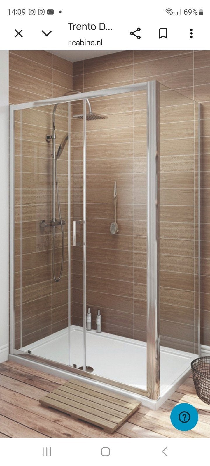 Nieuwe douchecabine Trento DC 40 - 90x100 cm, Ophalen, Nieuw