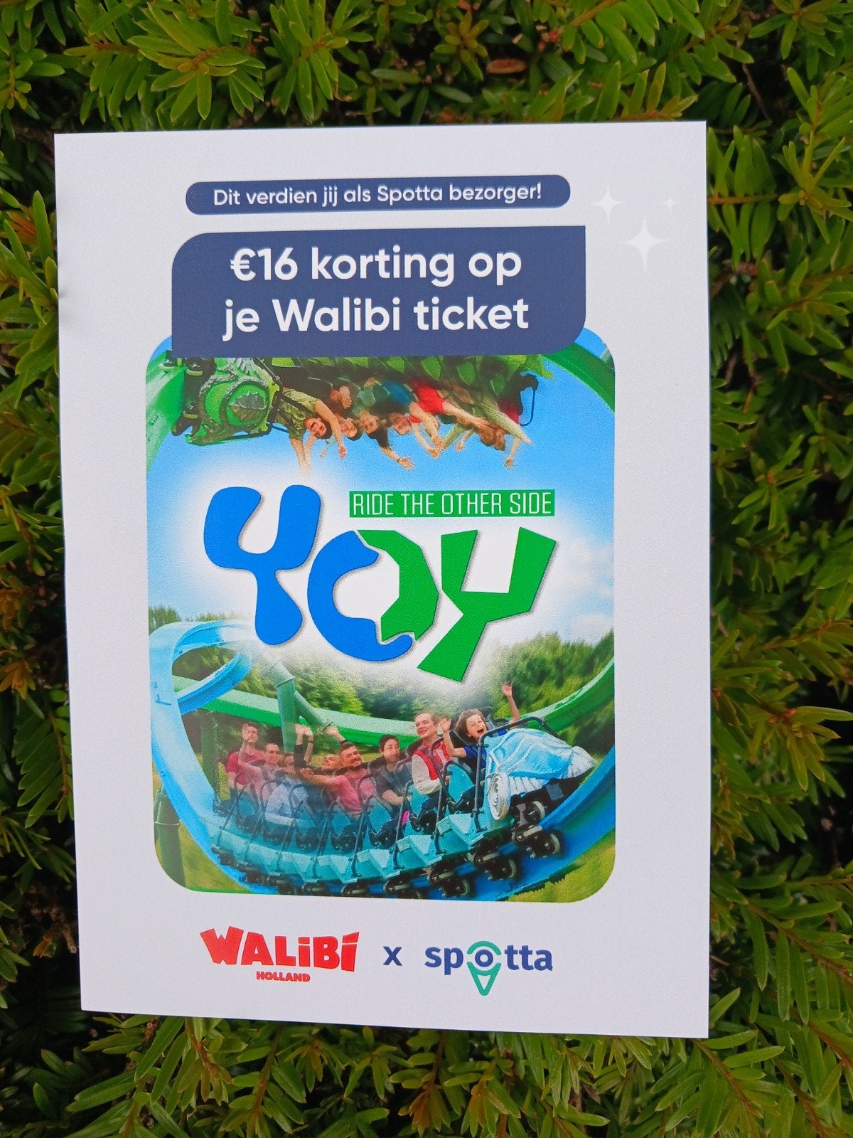 Korting Walibi voor 4 personen, Ophalen of Verzenden, Nieuw