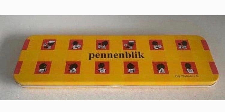 Rechthoekig pennenblikje: Jip en Janneke. Afm.21x6,5x1,5 cm., Ophalen of Verzenden, Zo goed als nieuw
