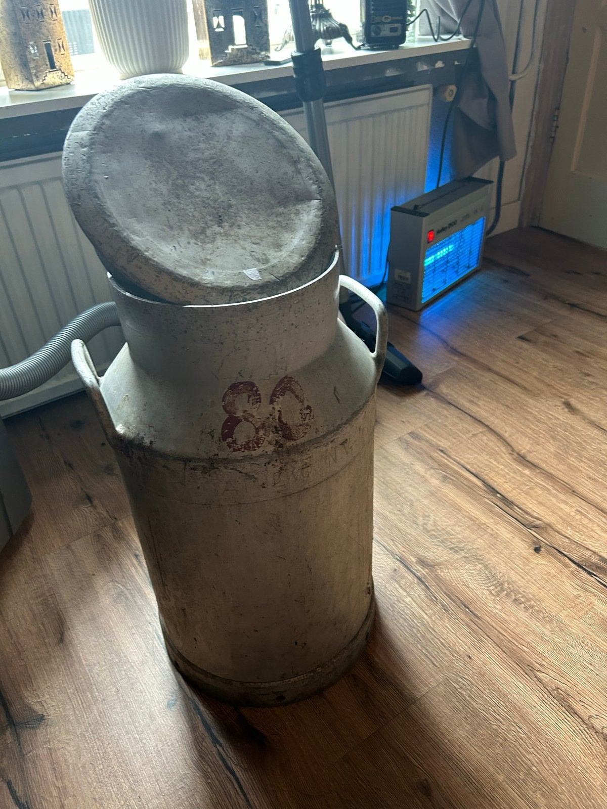 Vintage aluminium melkbus met deksel, Ophalen of Verzenden