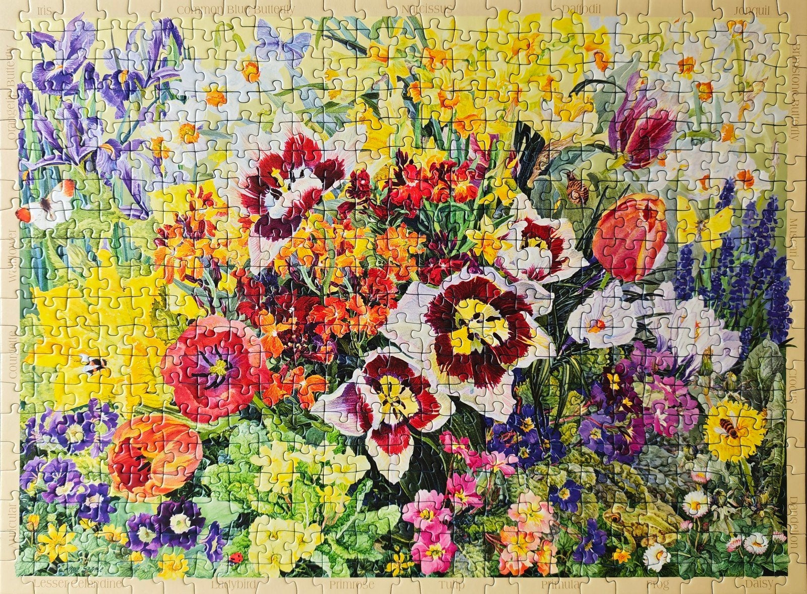 Ravensburger – Anne Searle – The Cottage Garden No1 – Spring, Ophalen of Verzenden, 500 t/m 1500 stukjes, Zo goed als nieuw, Legpuzzel