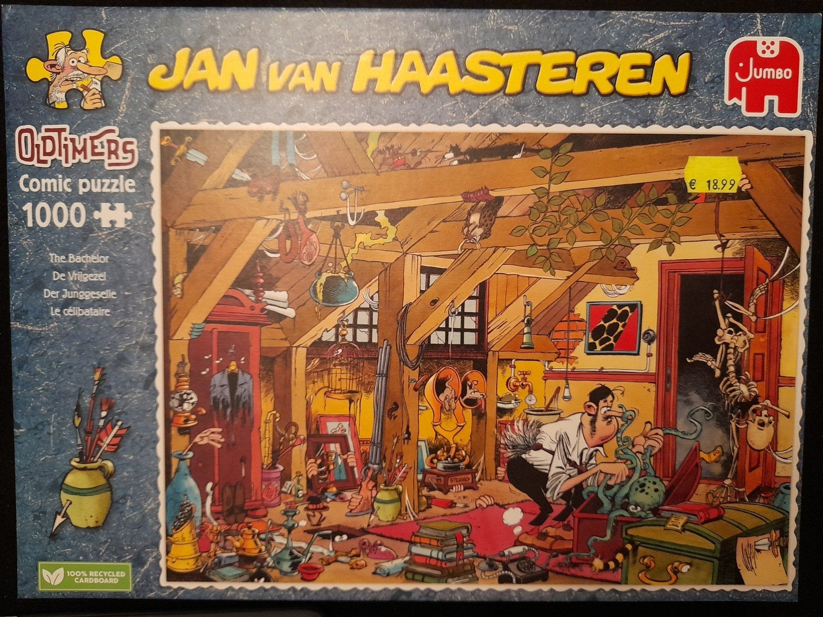 Puzzel Jan van Haasteren Vrijgezel 1.000 stukjes NIEUW, Ophalen of Verzenden, 500 t/m 1500 stukjes, Nieuw