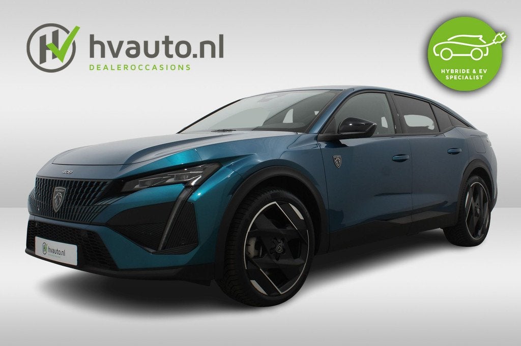 Peugeot 408 1.6 HYBRID GT 225PK EAT8 SOH 100% | Nappa Leder, Auto's, Peugeot, Gebruikt, 4 cilinders, Blauw, 1681 kg