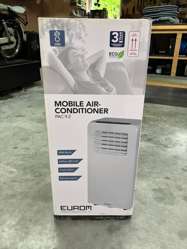 Weinig gebruikte mobiele airco EUROM, Witgoed en Apparatuur, Ophalen, Koelen en Ontvochtigen, 3 snelheden of meer, Afstandsbediening
