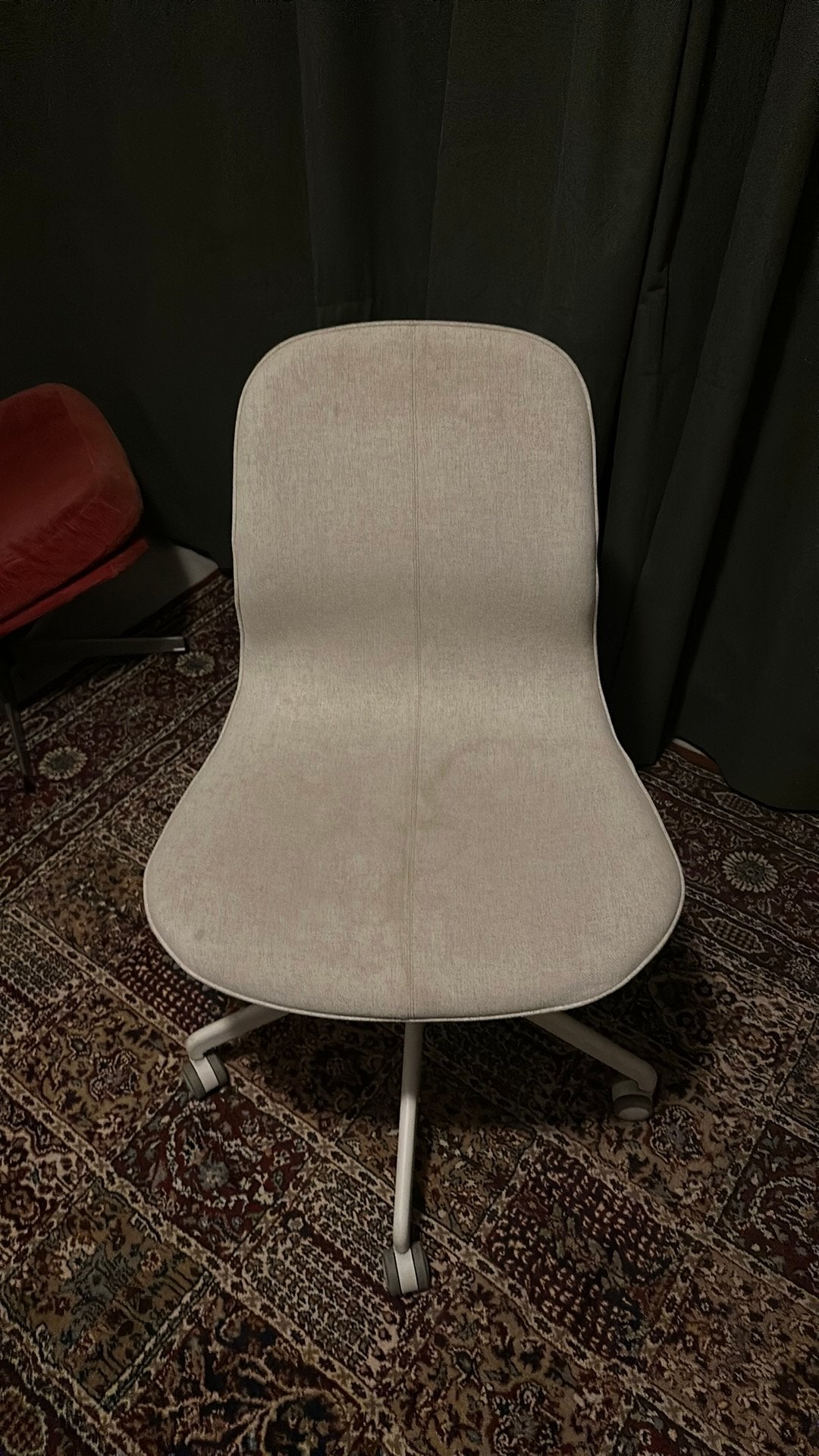 Långfjäll bureau stoel, Ophalen, Gebruikt, Wit, Eén