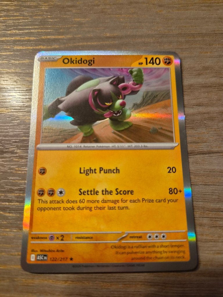 Okidogi 122/217 ASC, Ophalen of Verzenden, Zo goed als nieuw, Losse kaart, Foil