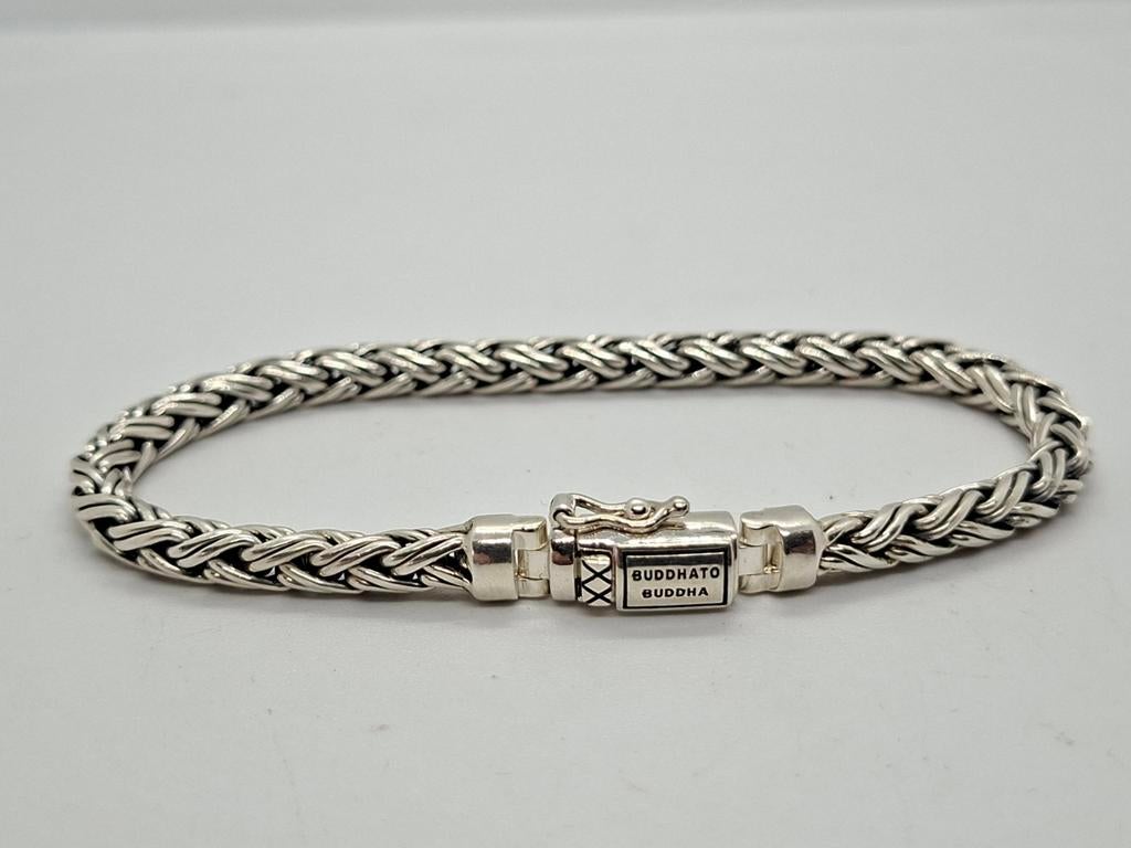 Buddha to Buddha Katja Zilveren Armband 925 - 20,5 cm, Sieraden, Tassen en Uiterlijk, Armbanden, Ophalen of Verzenden, Zo goed als nieuw