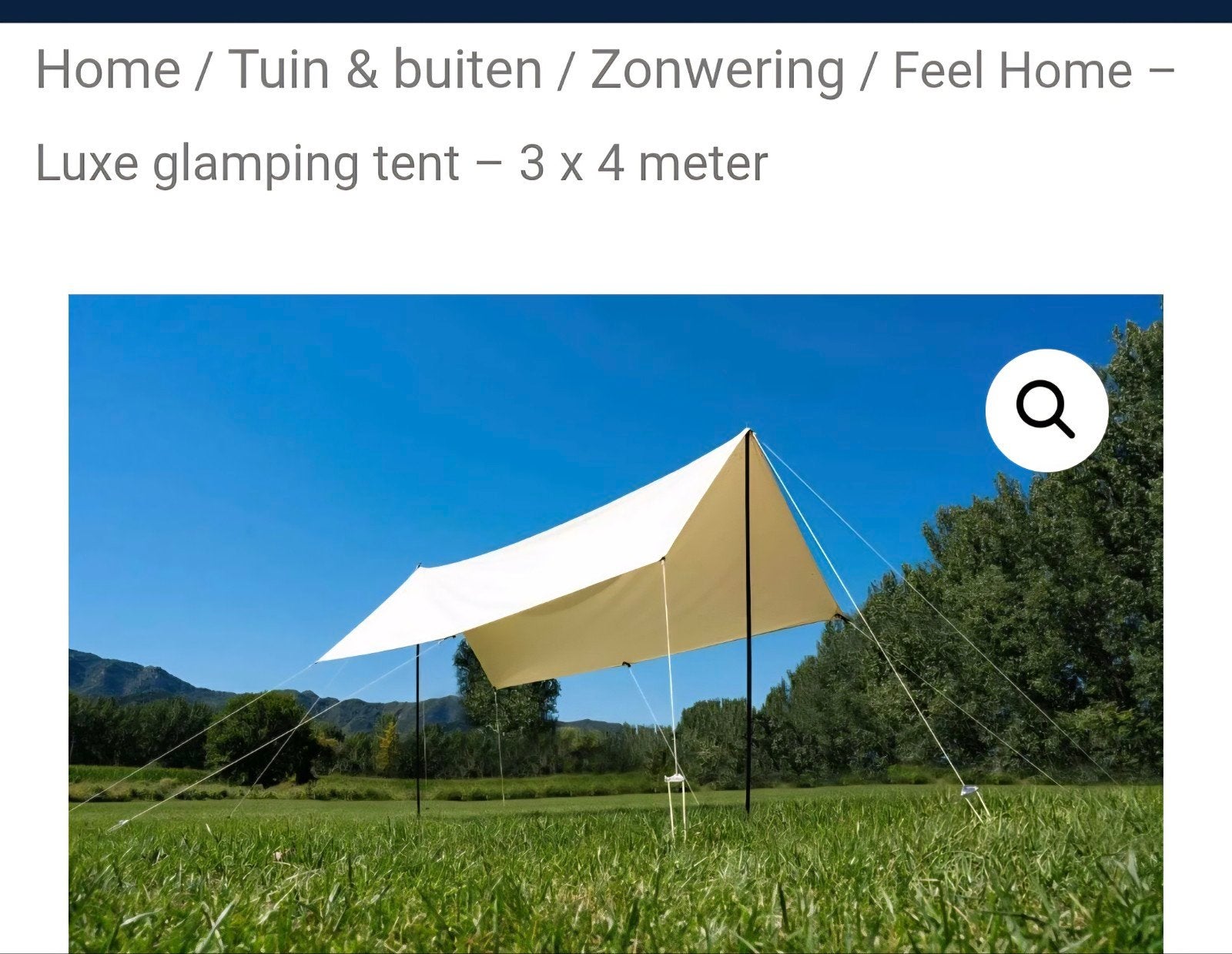 Luxe Feel Home Glamping Tent 3x4m - Nieuw!, Ophalen of Verzenden, Nieuw