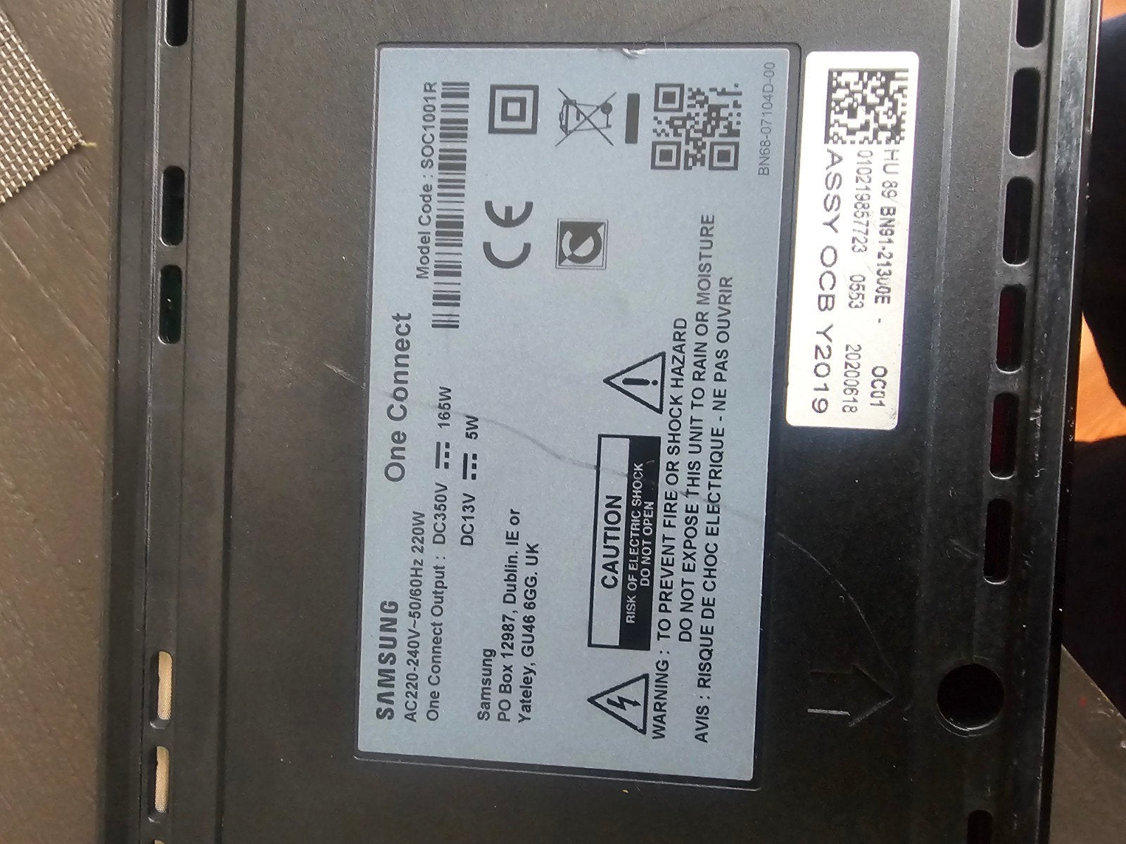 Samsung One connectbox, Ophalen of Verzenden, 50 Hz, Samsung