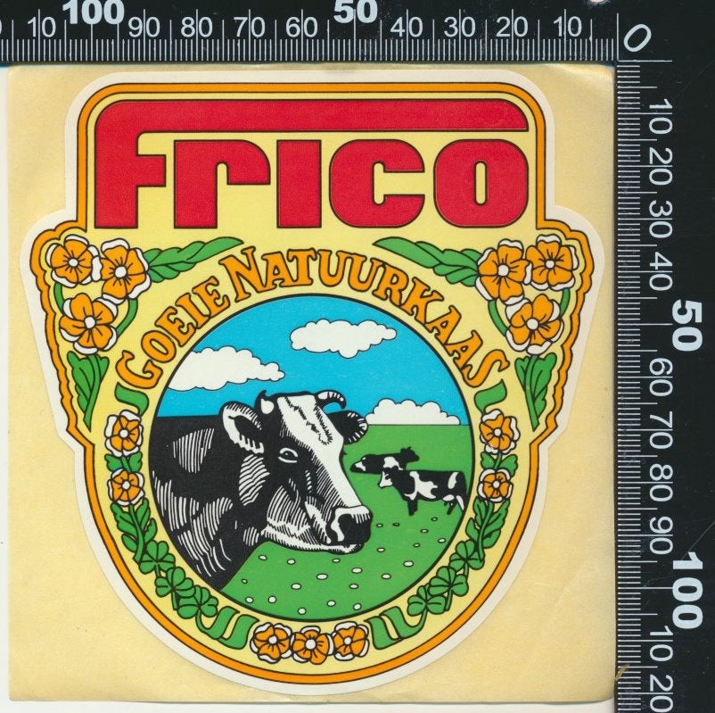Sticker: Frico - Goeie natuurkaas (1), Ophalen of Verzenden, Zo goed als nieuw, Bedrijf of Vereniging
