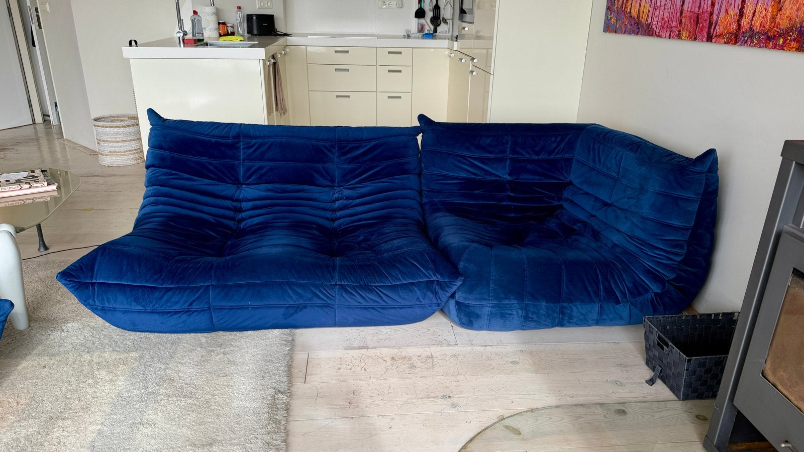 Ligne Roset Togo in zeer goeie staat, Ophalen, 250 tot 300 cm, 100 tot 125 cm, Hoekbank