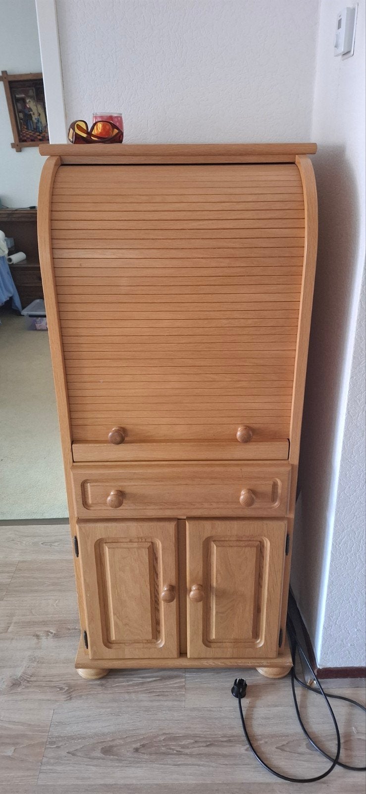 GRATIS Houten rolluikkast / secretaire, Ophalen, Gebruikt
