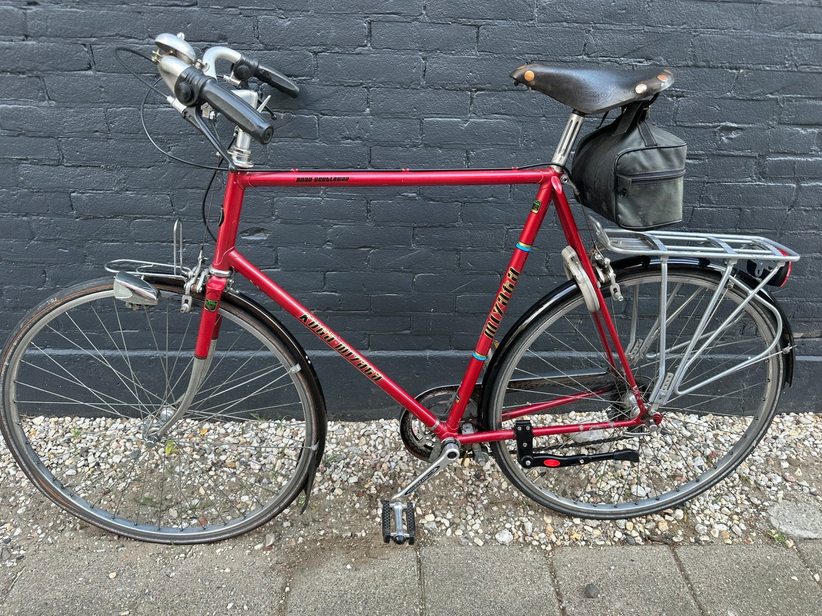 Vintage rode Koga Miyata 63 cm frame Road Gentleman, Ophalen, Gebruikt, Velgrem, Koga Miyata