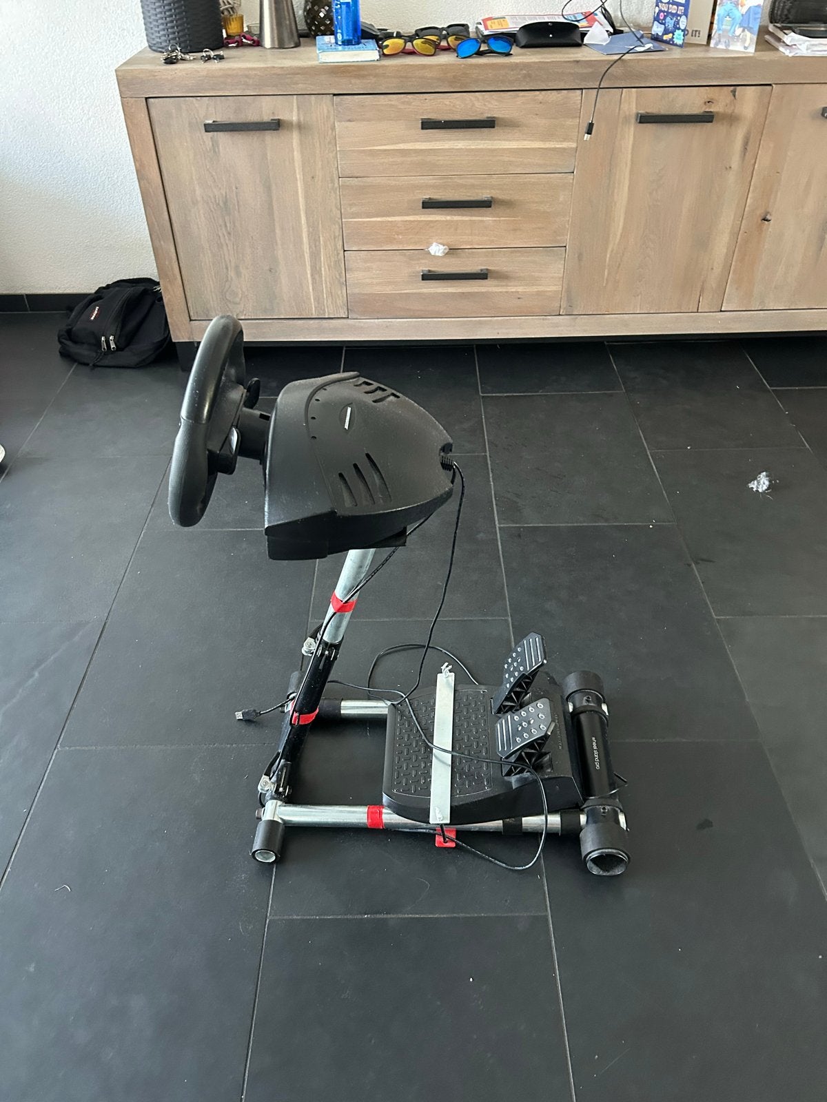 Playstation stuur met standaard thrustmaster, Ophalen, Zo goed als nieuw, Playseat of Racestoel, PlayStation 4
