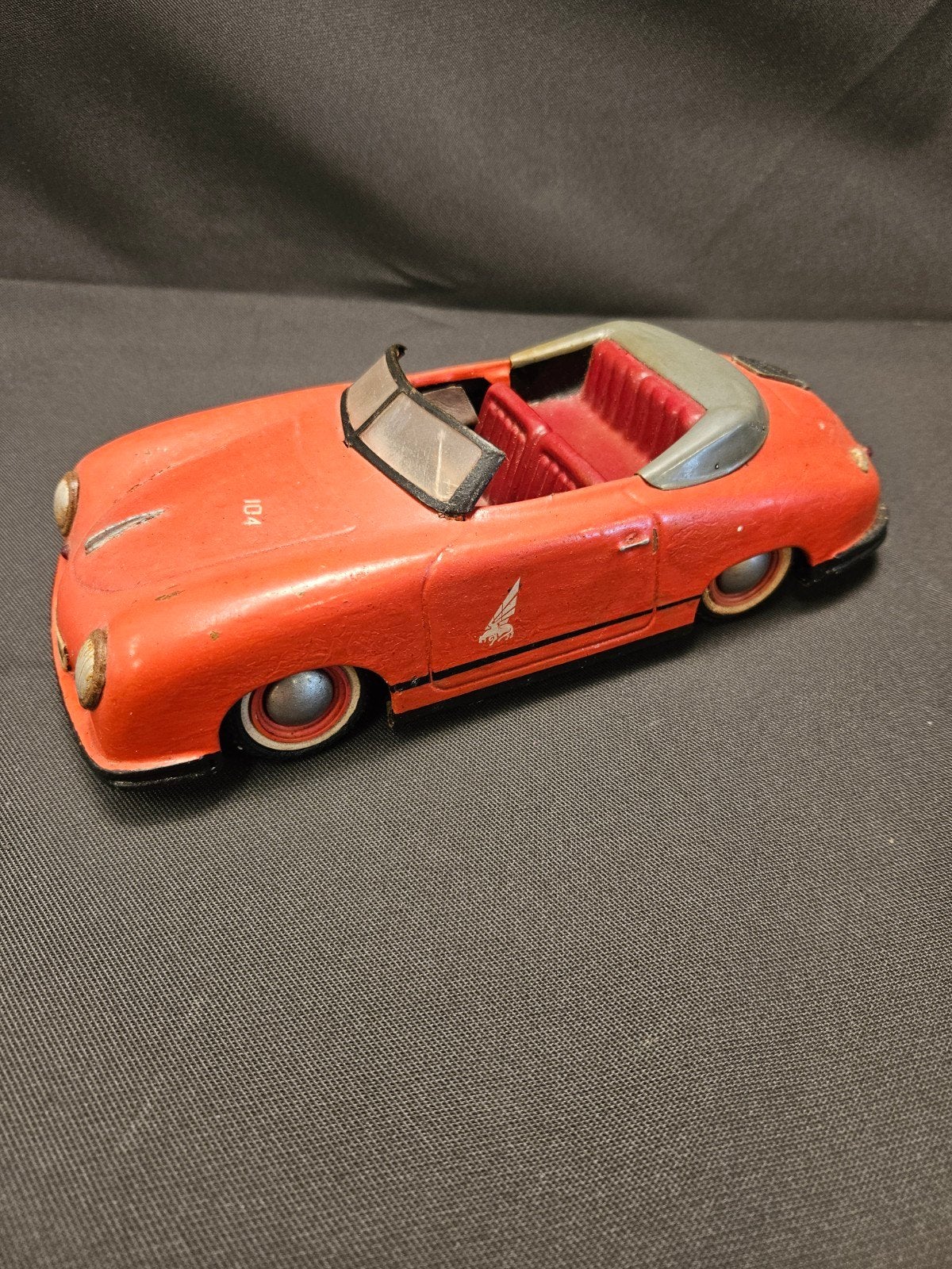 Vintage Distler Porsche 356 Speelgoedauto - Rood, Gebruikt, Distler, Onbekend, Ophalen of Verzenden