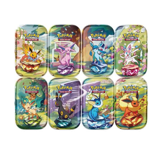 Pokémon Prismatic Evolution Tins (12 beschikbaar), Ophalen of Verzenden, Nieuw, Overige typen