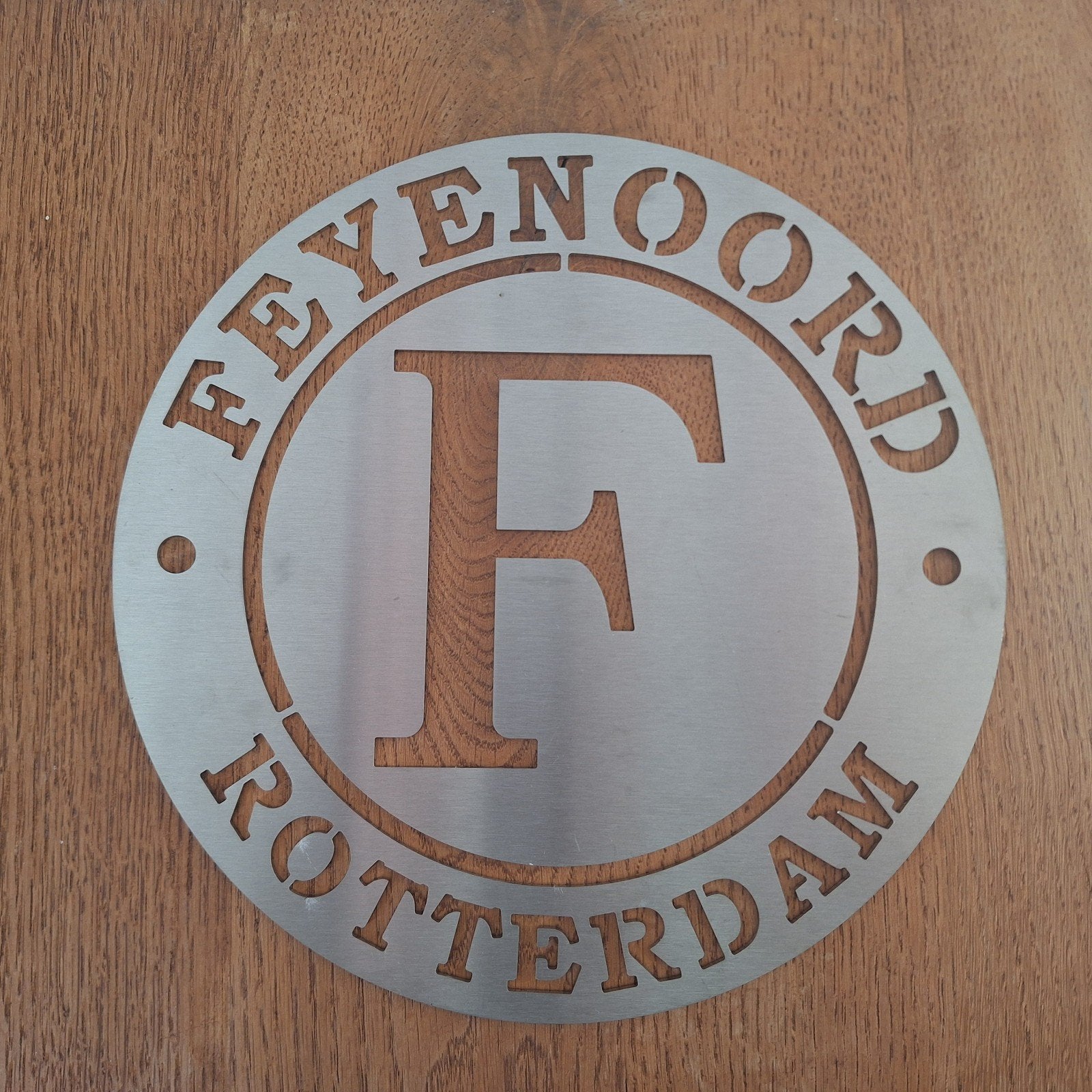 te koop RVS Feyenoord logo, Ophalen