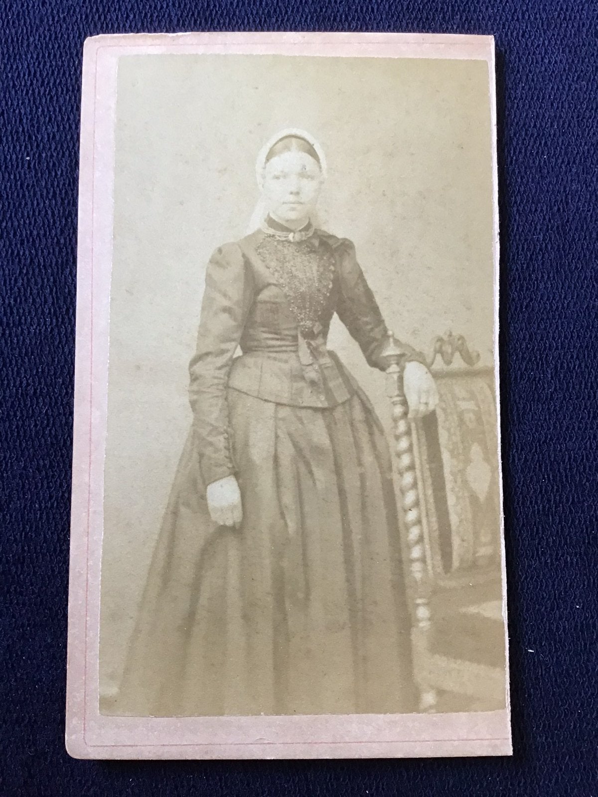 CDV, Dame in Overijsselse klederdracht, Carte de Visite, Verzenden, Voor 1940, Gebruikt, Foto