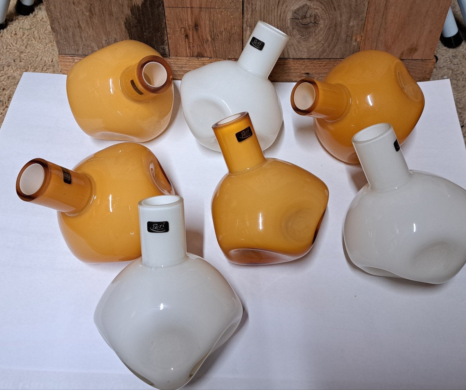Peri Design Glazen Vaasjes - Set van 7, Ophalen of Verzenden