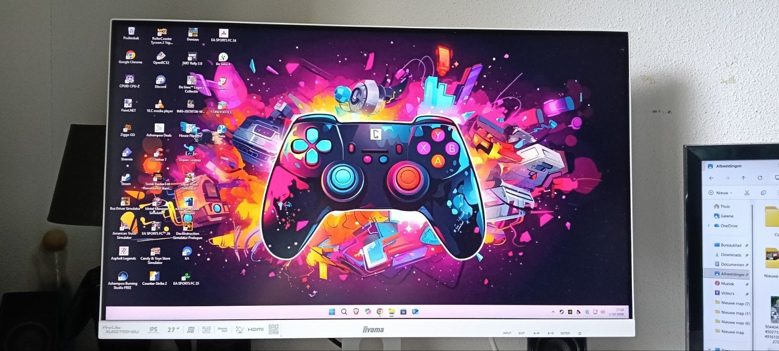 IIyama monitor 27inch, Ophalen, Full HD, 60 Hz of minder
