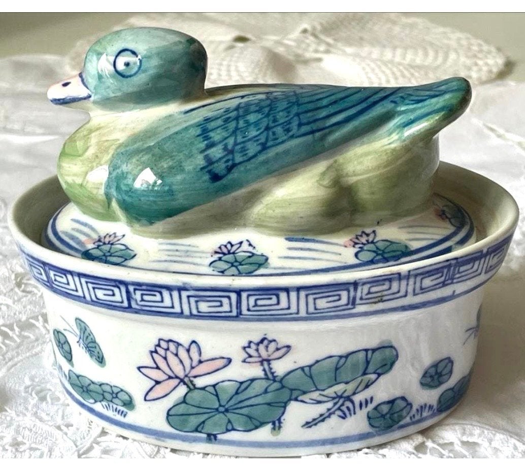 Vintage Aziatische Eend Botervlootje, Antiek en Kunst, Ophalen of Verzenden