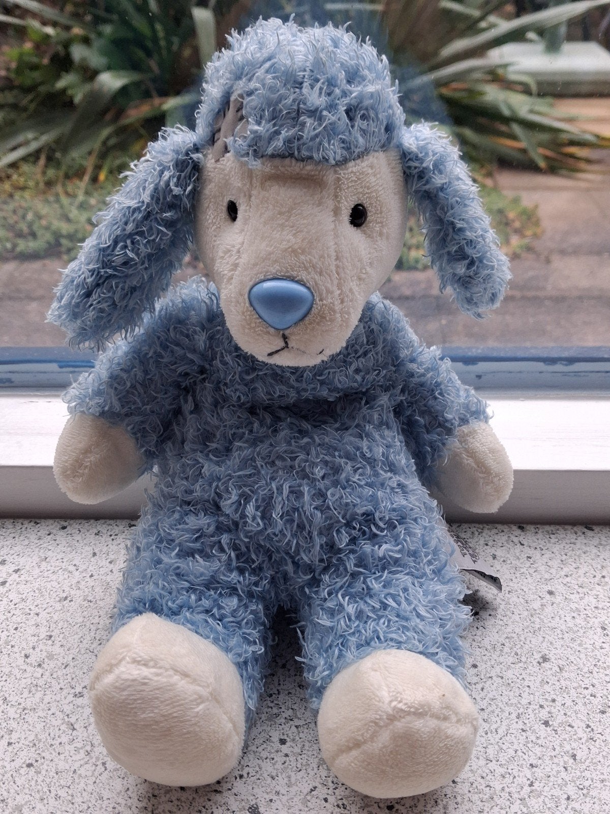 Schaap Poedel blauw velours Tatty Teddy by Blue Nose Friends, Korrelvulling, Blauw, Zo goed als nieuw, Middelgroot (20 tot 80 cm)