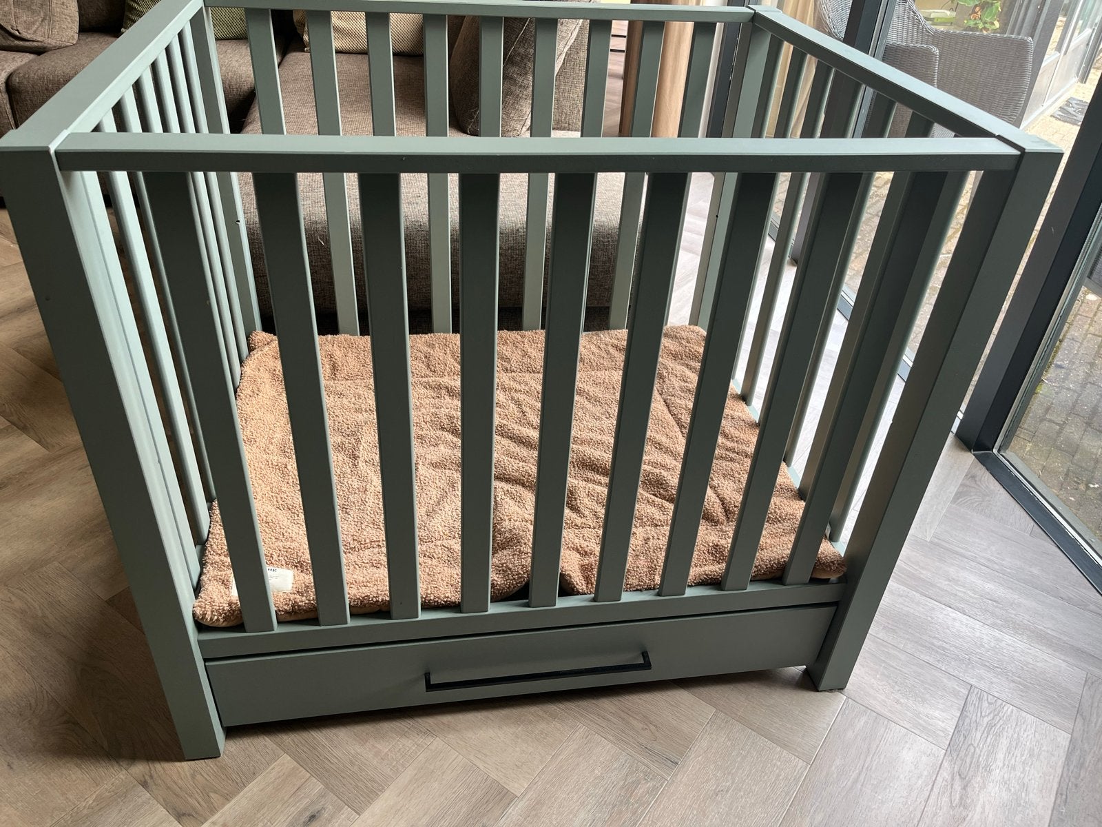 Europe baby box casper met lade - ZeeGroen (uit elkaar), Ophalen, Gebruikt, Vierkant, Lade