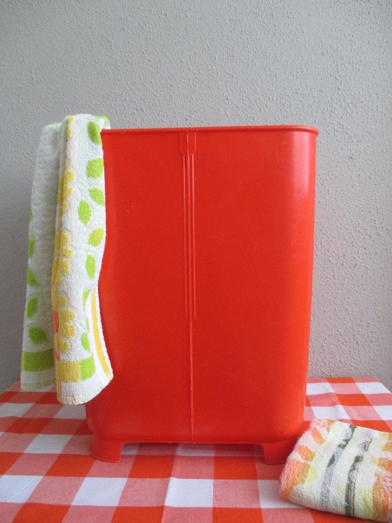 Vintage Wasmand / Opbergbak Retro, Ophalen, Huis en Inrichting