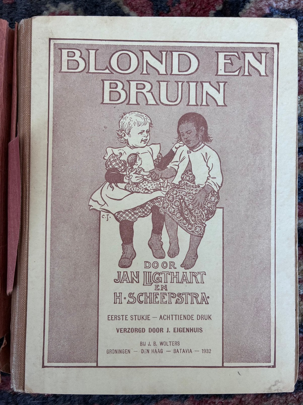 Blond en Bruin | Geïllustreerd door C. Jetses | 1932, Ophalen of Verzenden, Jan Ligthart en H. Scheepstra - Geïllustreerd Cornelis Jetses