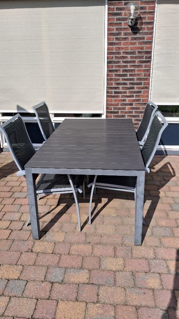 Tuinset, Ophalen, 4 zitplaatsen, Gebruikt, Aluminium