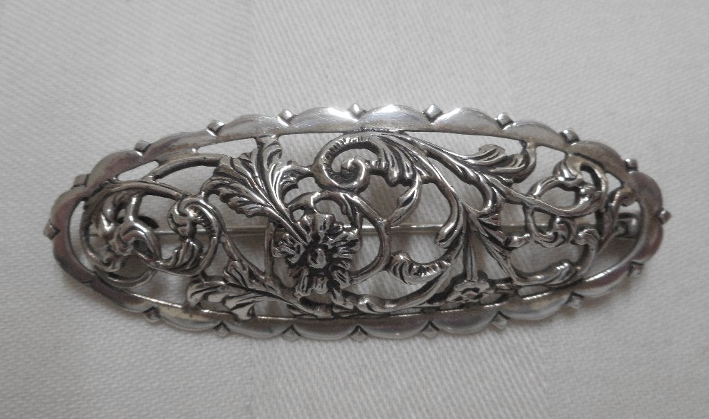 Zilveren vintage broche Niekerk nr.902, 4 tot 7 cm, Verzenden, Zo goed als nieuw, Zilver